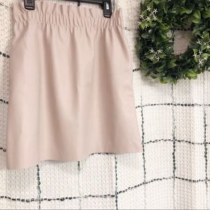 Zara New Condition Leather Skirt Light Pink Color